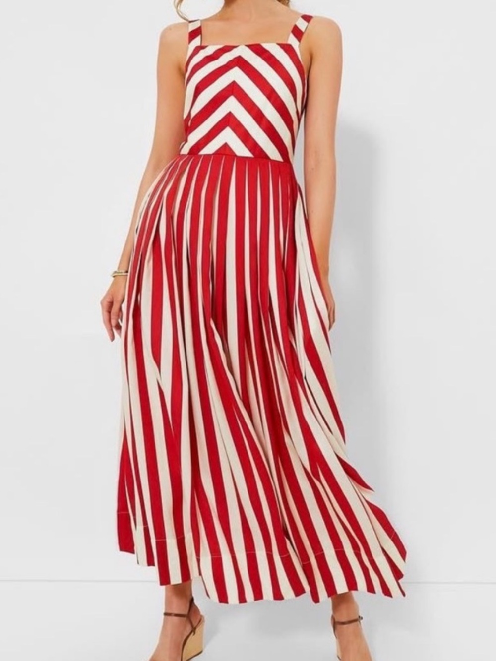 Tuckernuck Red & White Striped Maxi Dress